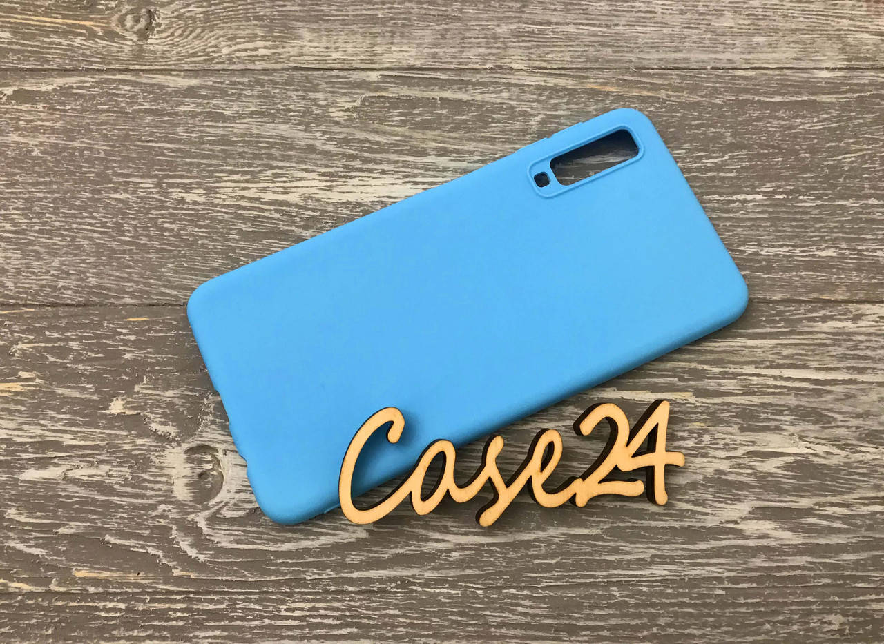 

TPU чехол накладка Candy для Samsung Galaxy A7 2018 (5 цветов) голубой