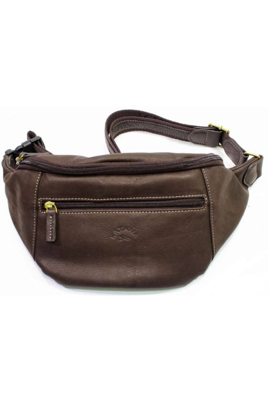 

Стильная бананка-сумка из натуральной кожи мужская качественная молодежная Katana