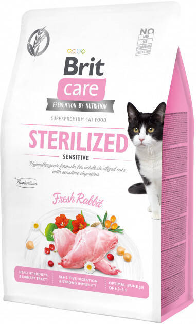 

Сухой корм для кошек Brit Care Grain-Free Sterilized Sensitive Fresh Rabbit 2 кг Акция