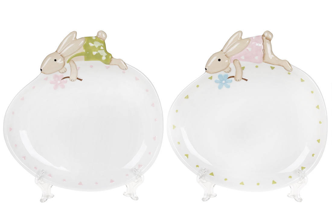 

Тарелка керамическая Милые Зайки, 18.8см, 2 дизайна