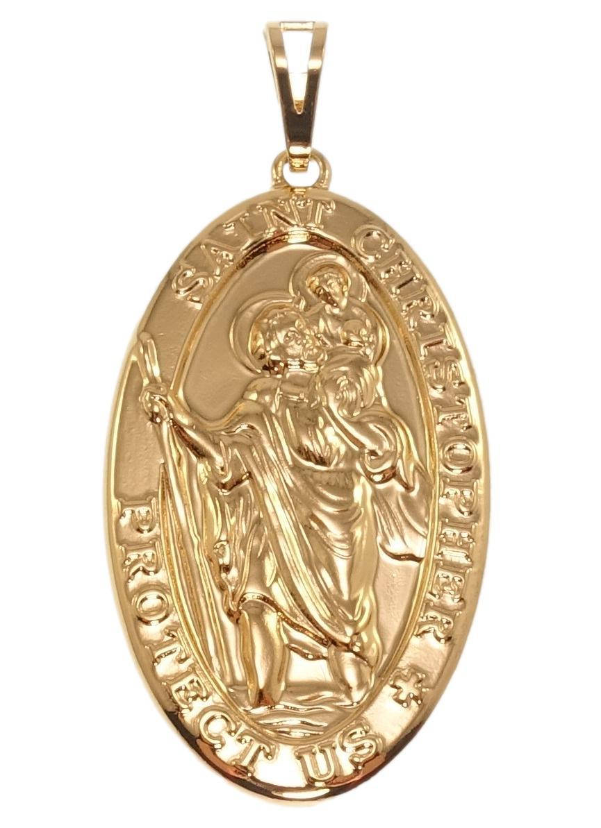 

Кулон Xuping Позолота 18K "Ладанка Святой Кристофер Защити Нас" для цепочки до 7мм