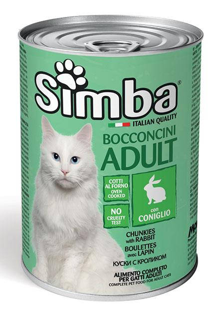 

Влажный корм для кошек с кроликом, 415г SIMBA CAT WET Rabbit