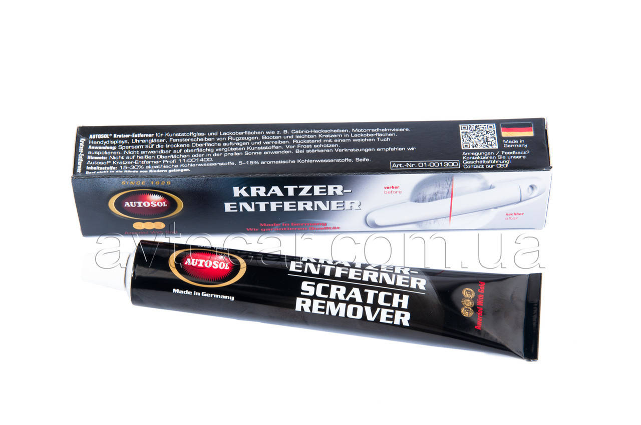 

Полироль для восстановления пластика Autosol Scratch Remover 01-001300, 75мл.