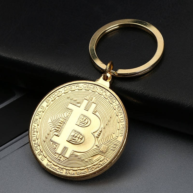

Брелок для ключей сувенирная монета Биткоин (Bitcoin) BTC