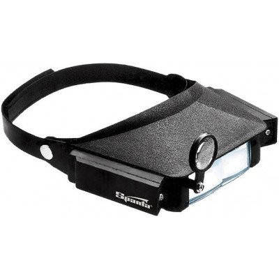 

Лупа с доп. линзами, для закрепления на голове, с подсветкой, SPARTA (913825), Черный