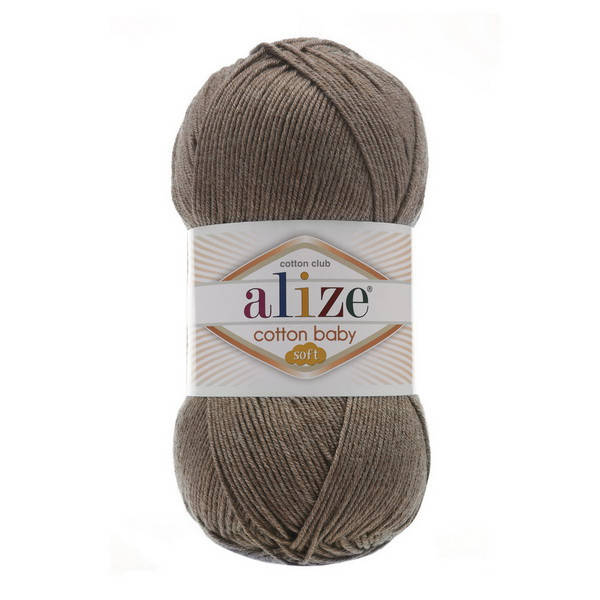 

240 Пряжа Alize Cotton Baby Soft светло-коричневый