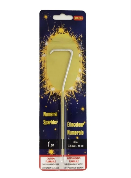 

Свеча цифра "Бенгальский огонь серебро" - 7