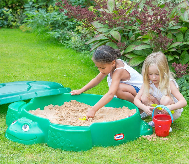 

Детская песочница Little Tikes Черепаха с крышкой 173905E3, Зелёный