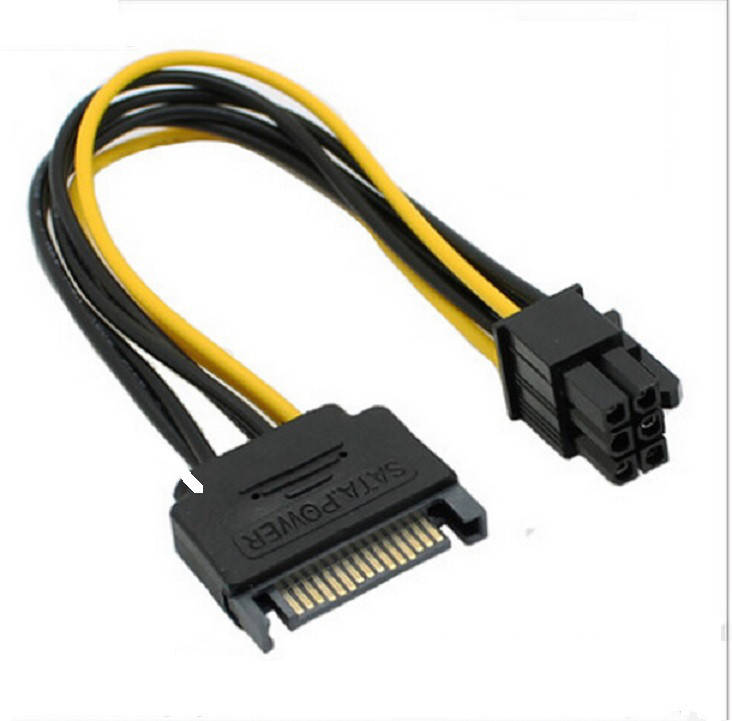 

Переходник для видеокарт 6pin - SATA 15pin
