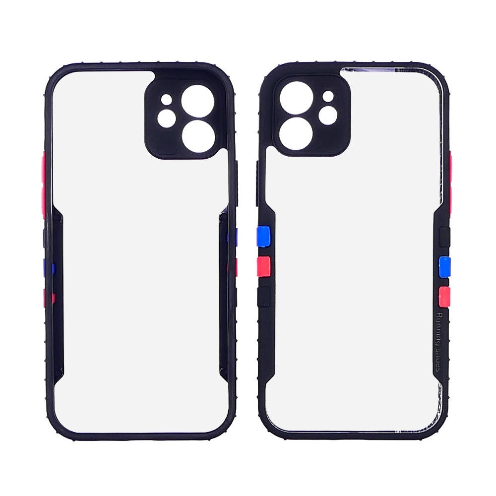 

Чехол Running rainbow для Apple iPhone 12 Mini чёрный, Черный