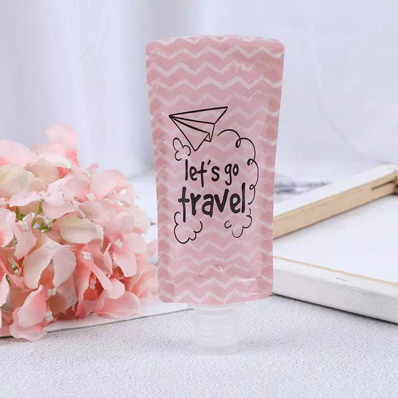 

Тюбик TRAVEL 90мл для шампуни, геля, кондиционера. Дой пак розовый