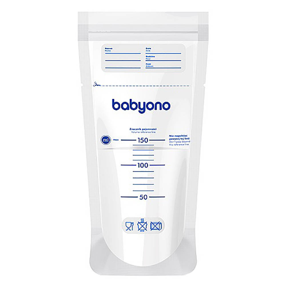 

Пакеты для хранения грудного молока BabyOno 20 шт (5904341207560), Белый