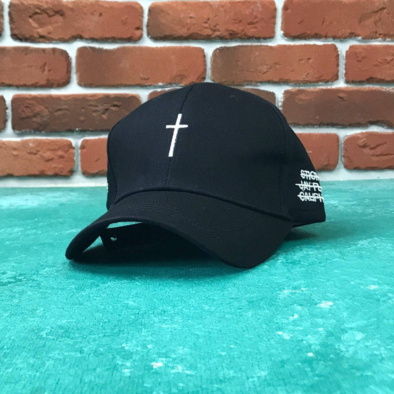 

Кепка Бейсболка Мужская Женская City-A Cross с Крестом Черная, Черный