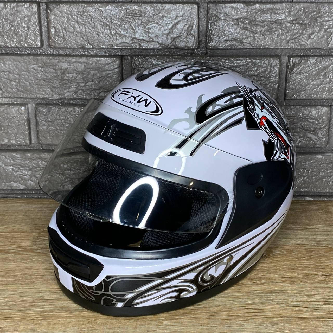 

Бюджетный мотошлем FXW HF-109 белый