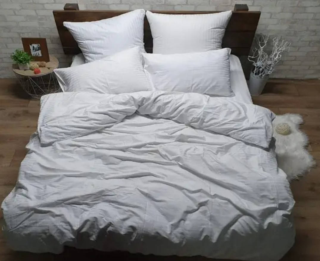 

Комплект постельного белья элитный сатин Постельное белье евро Страйп Сатин, Разные цвета