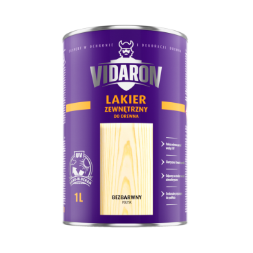 

VIDARON лак ЗОВНІШНІЙ б/барвн. глянець 1л PL