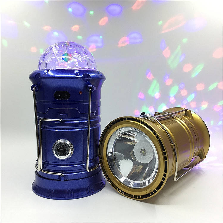 

Фонарь кемпинговый SH-5802 6LED+1W, встроенный аккумулятор, Power bank, солнечная батарея, Синий