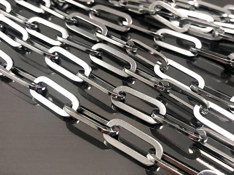 

Цепочка очень крупная, звенья 16*6мм, нержавеющая сталь 0,5м