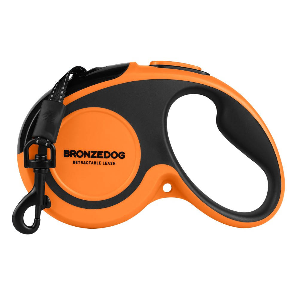 

Автоматический поводок-рулетка для крупных мелких и средних собак 5 м оранжевый до 50 кг