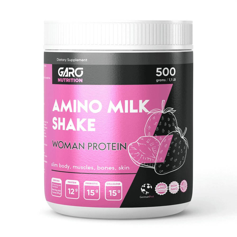 

Протеин для похудения с клетчаткой и пребиотиками Amino Milk Shake, Garo Nutrition, клубника, 500 г Молочный шоколад