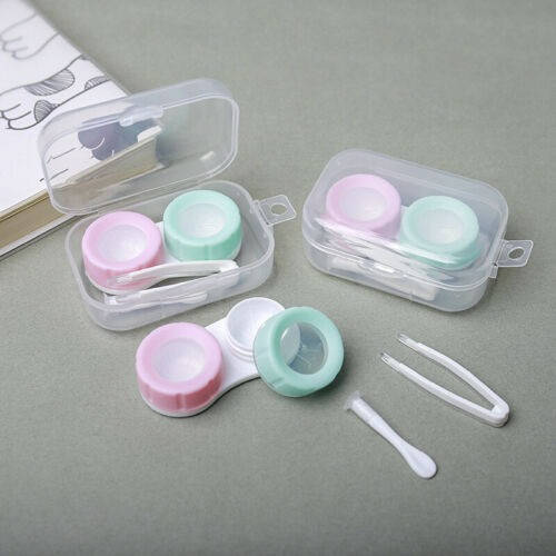 

Дорожный набор для линз. Контейнер для контактных линз. Розовый