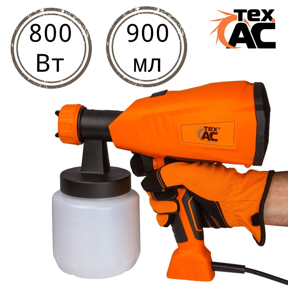 

Краскопульт электрический 600Вт/ 800мл Tex.AC ТА-01-603
