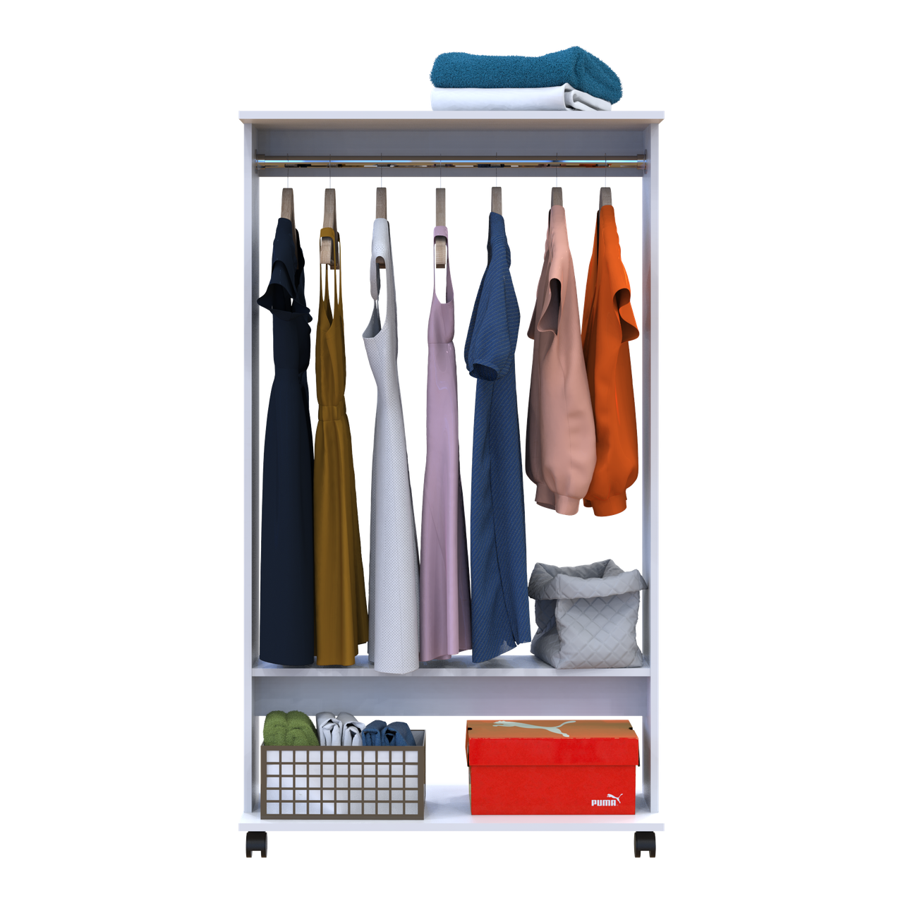 Гардеробна стійка Doros Д2 Білий 85х41.6х150 (41510080) 4