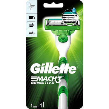 

Станок Gillette Mach3 Sensitive (+ 2 сменных картриджа)