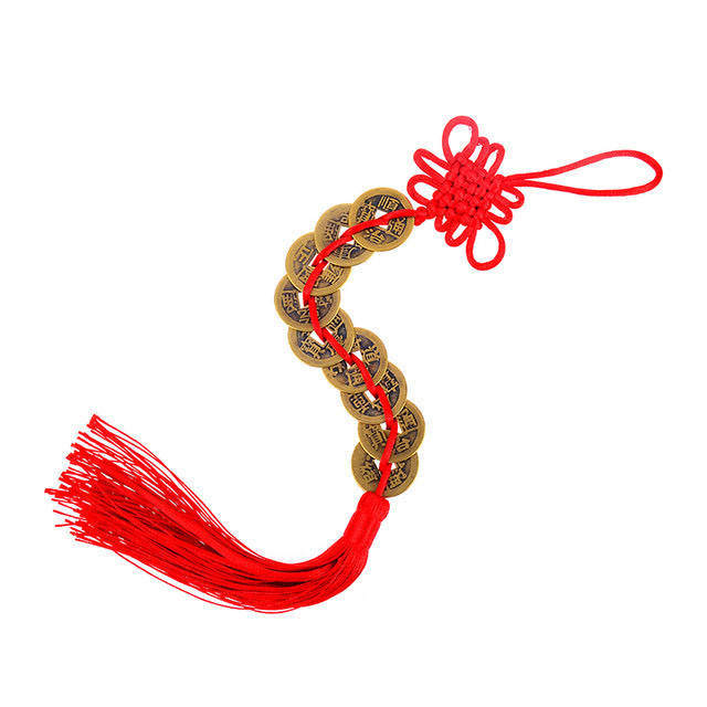 

9 связанных монет китайских «Большое Богатство, Здоровье, Процветание, Защита»