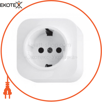 

Horoz Electric Розетка накладная с зазем. 16А 250V IP20 белая