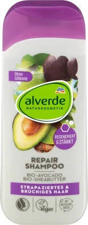 

Органический шампунь Alverde NATURKOSMETIK Repair Bio-Avocado, Bio-Sheabutter 200мл