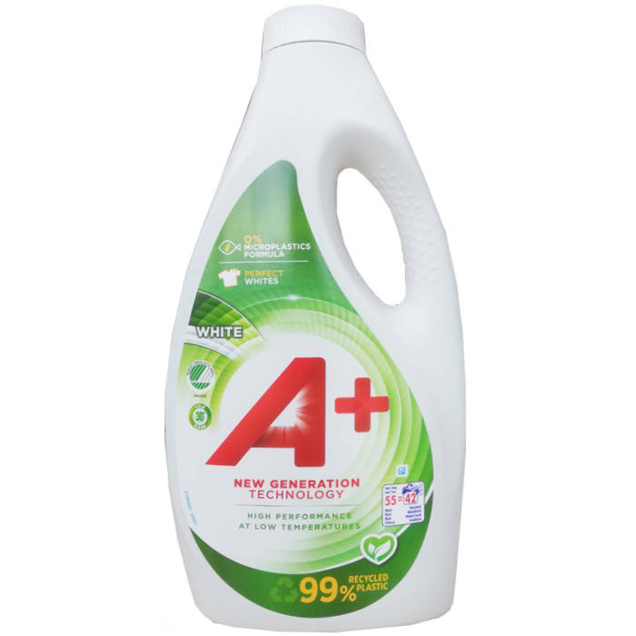 

Гель для стирки A+ White для белого белья 2.2 л