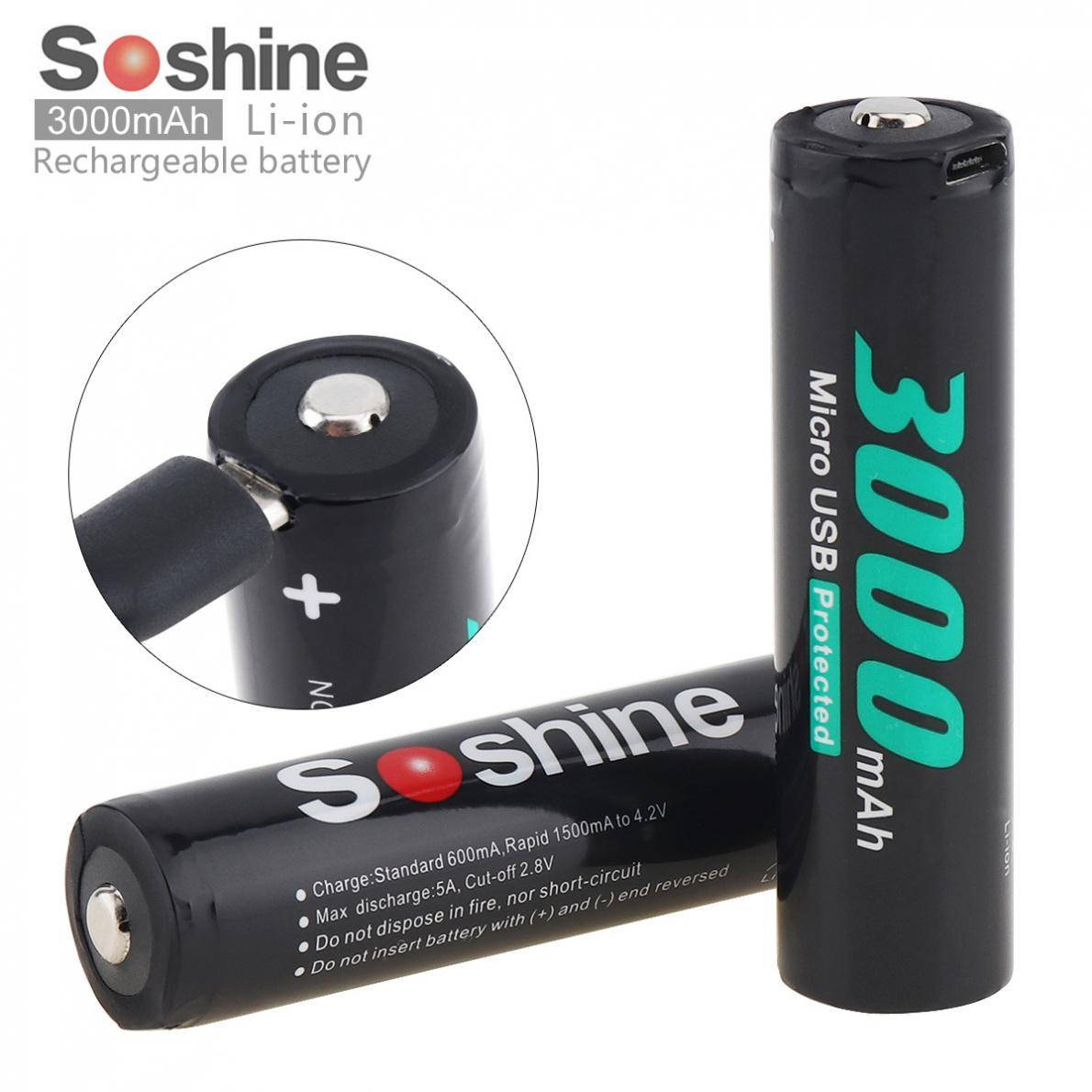 

Аккумулятор Soshine 18650 Li-on 3000 mAh 3.7V+защита ЗАРЯДКА ОТ USB