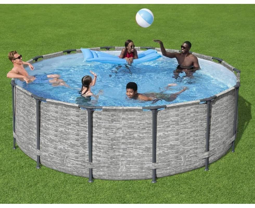 

Каркасный бассейн Bestway 5619D, 427 х 122 см (3 028 л/ч, лестница, тент)