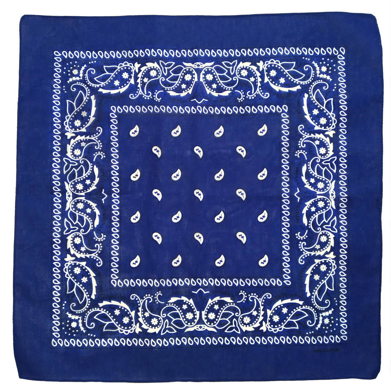 

Синяя бандана огурцы бело-черные 55х55 см., Синий