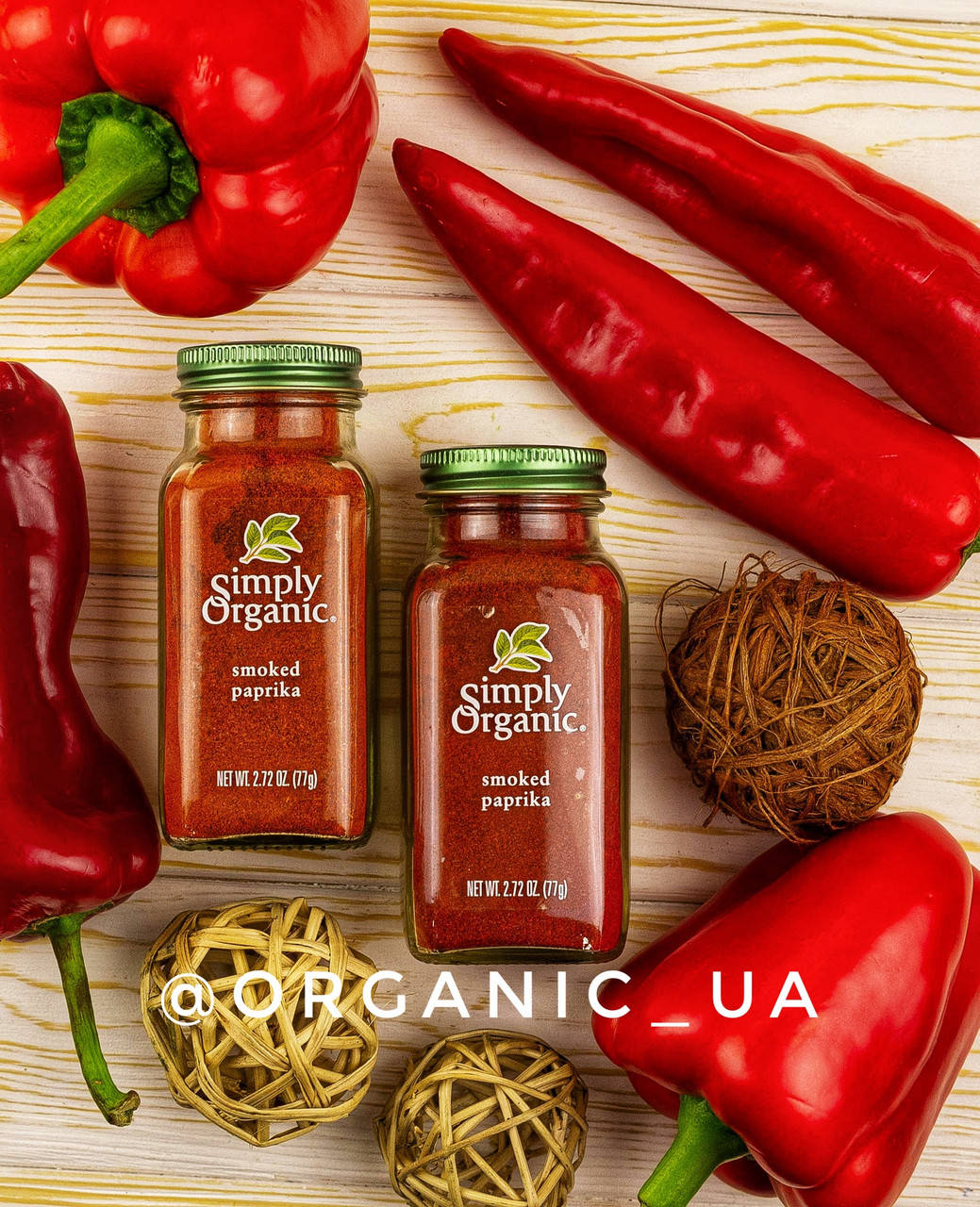 

Simply Organic, Органическая копченая паприка, 2,72 унций (77 г)