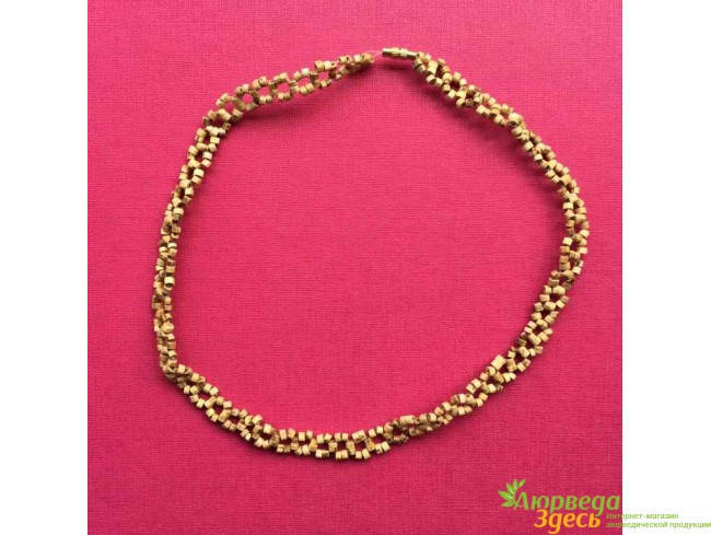 

Бусы из туласи сложное плетение, кантхимала, туласимала, 1 ряд, Аюрведа Здесь