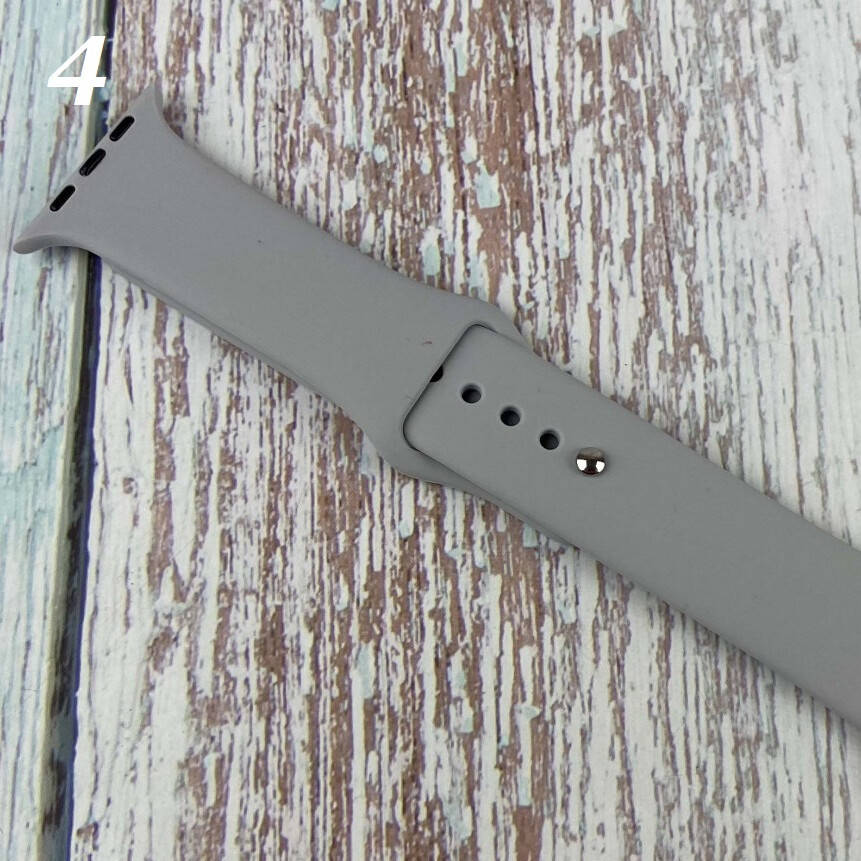 

Силиконовый Спортивный Ремешок Apple Watch Sport Band 38-40 42-44 mm Серый