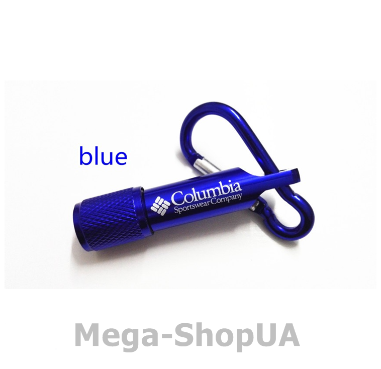 

Мини карманный брелок-фонарик для ключей + карабин Metal Aluminum Синий. Міні брелок-ліхтарик для ключів