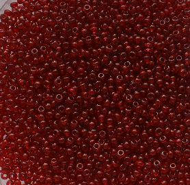 

Чешский бисер мелкий темно-красный, прозрачный, 50гр 90120, размер 12