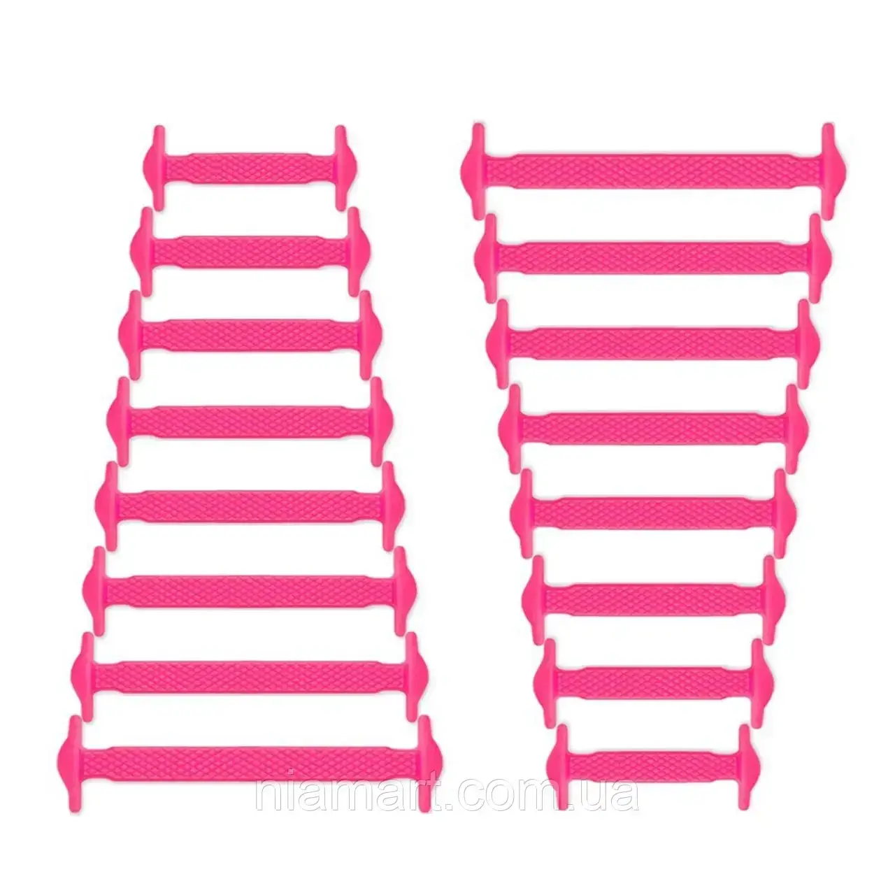 

Силиконовые шнурки для обуви 16 шт Розовый