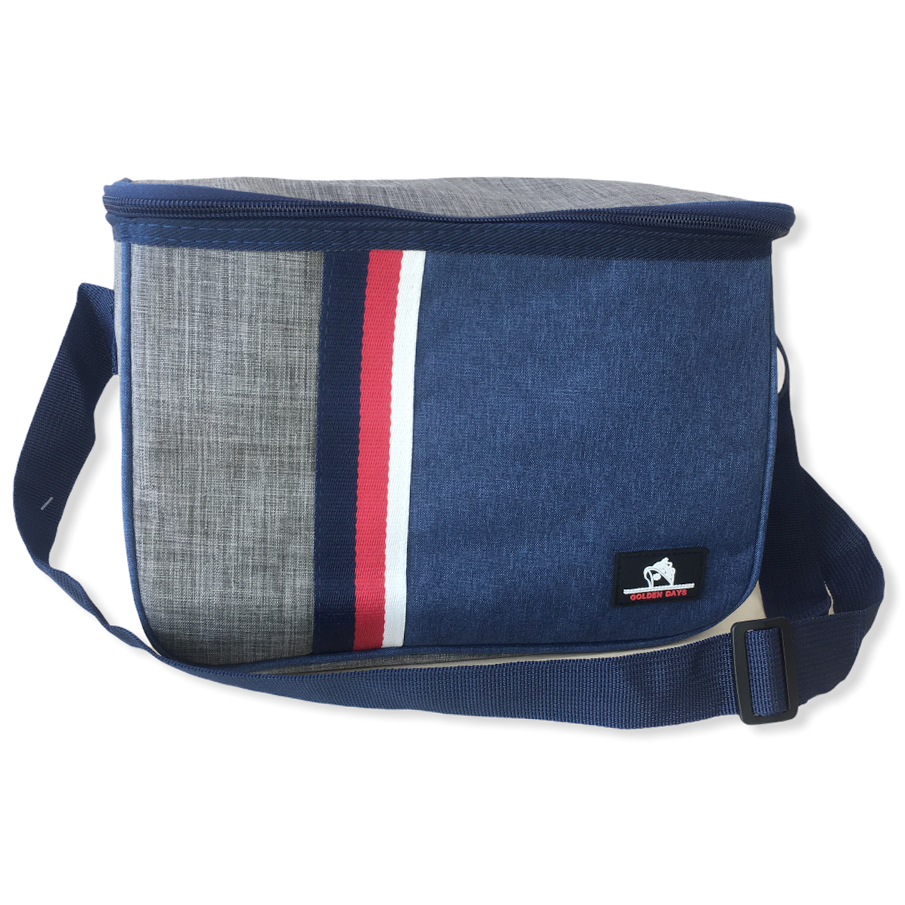 

Термосумка Golden days 10 л, сумка-холодильник, термобокс Серый с синим ( код: IBH033SZ )