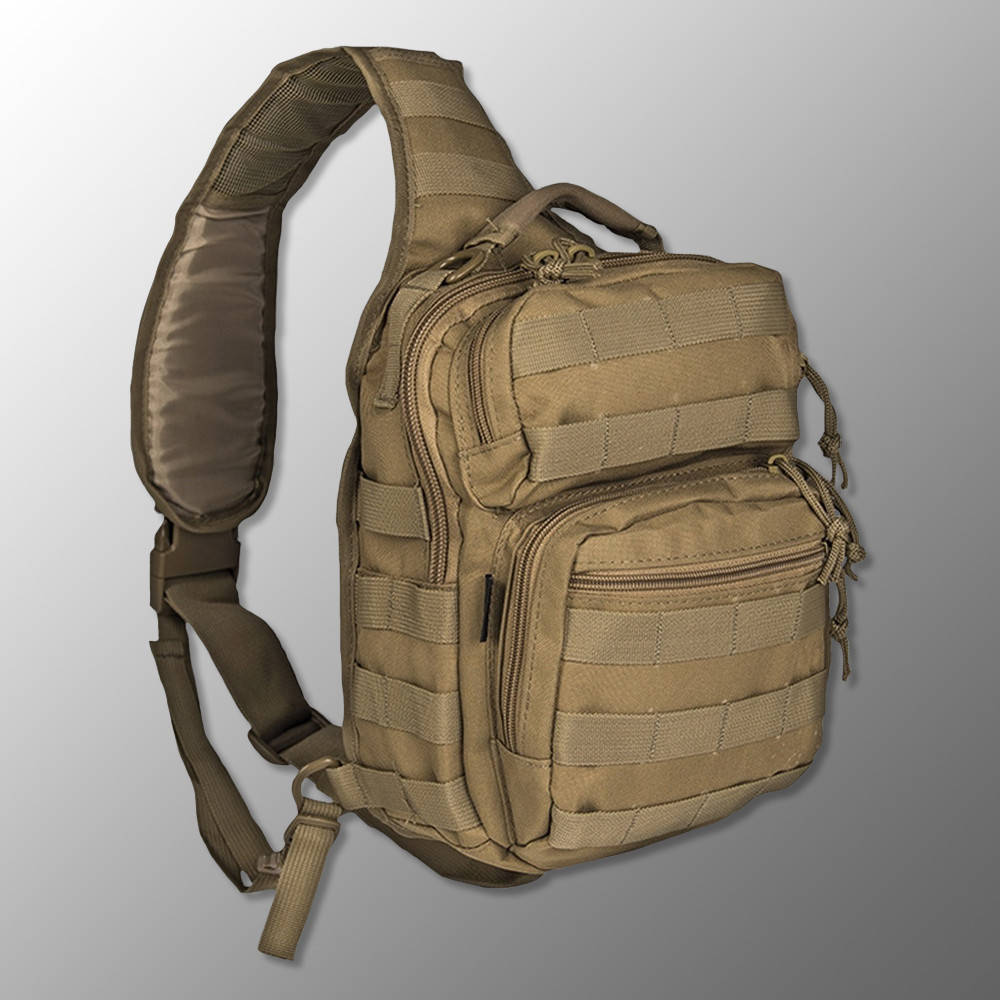 

Тактический рюкзак-сумка "Mil-Tec - One Strap Assault 10л." (койот) однолямочный рюкзак, зсу, полиции
