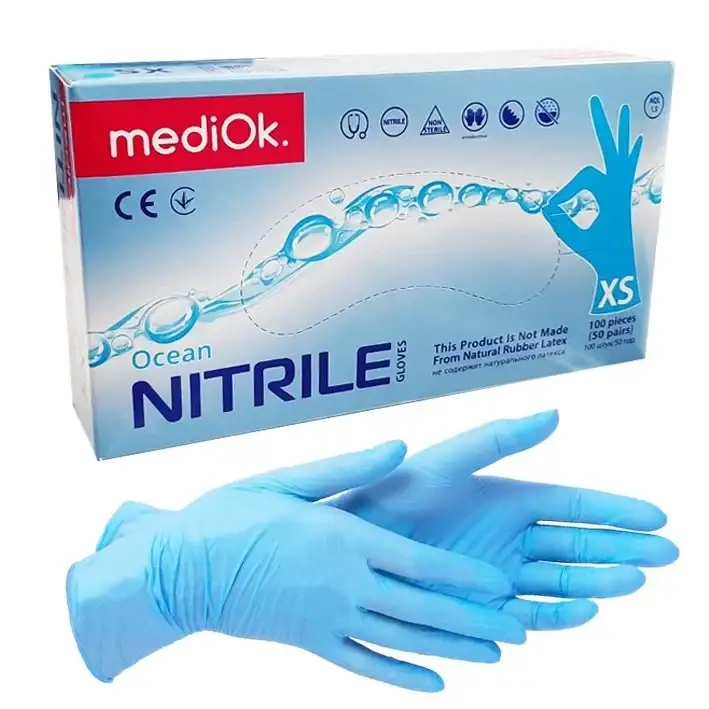 

Перчатки нитриловые, MediOk Nitrile Ocean, Синий
