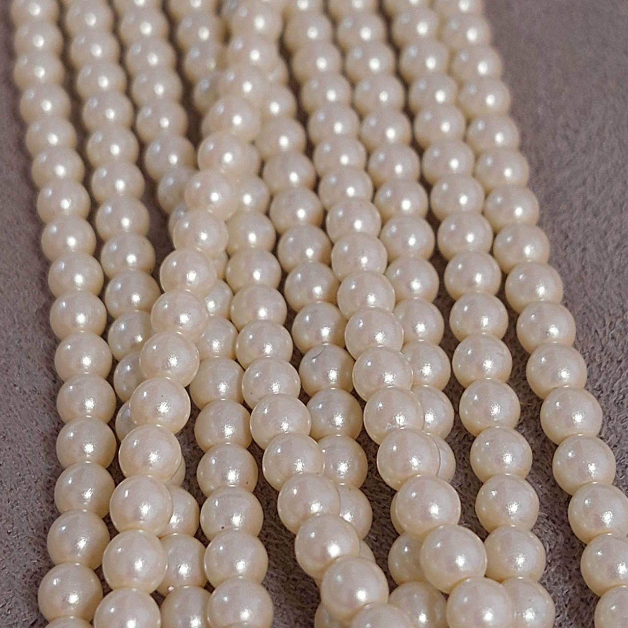 

Стеклянные жемчужные бусины, 4мм, Чехия