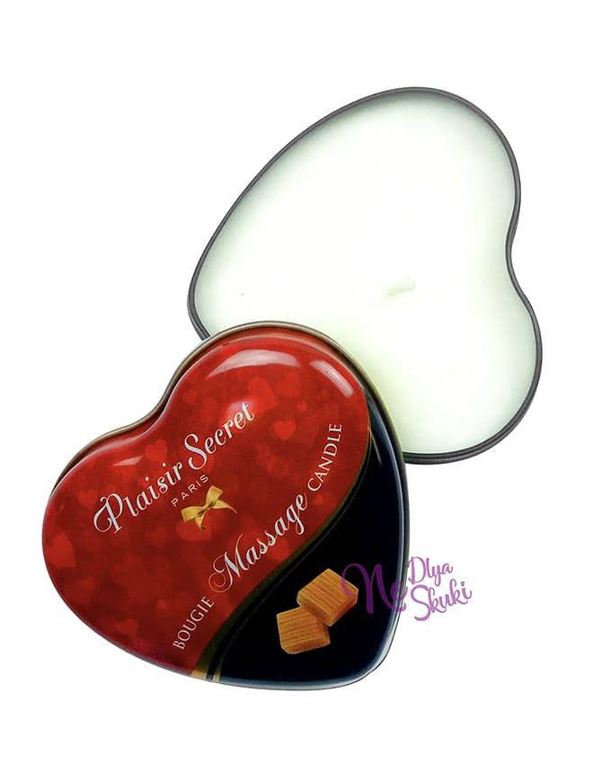 

Массажная свеча сердечко Plaisirs Secrets Caramel (35 мл)