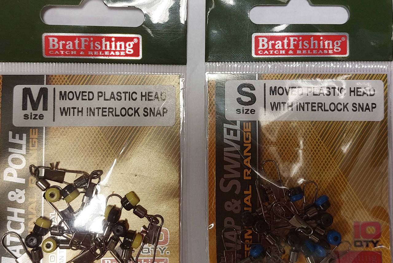 

Фурнитура для свободной оснастки Moved plastic head with nice snap M, S