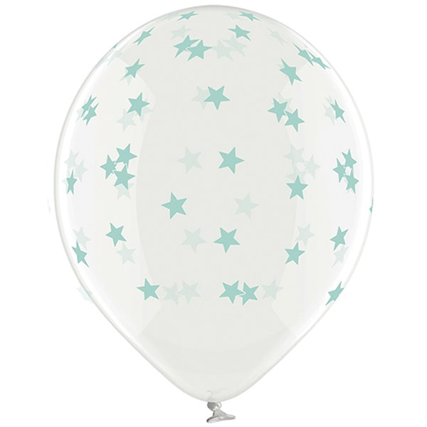 

Латексный шарик BELBAL 12"(30 см) Звезды маленькие мятные, Персиковый