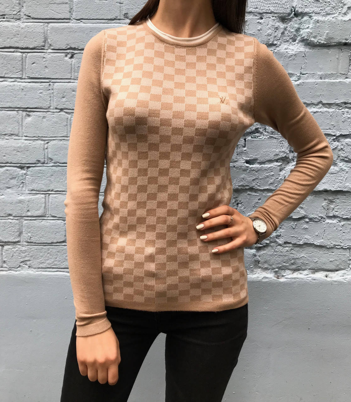 

Свитер джемпер женский Louis Vouitton (беж), Бежевый