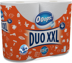 

Полотенца бумажные 2-хслойные Ooops! Duo XXL 2шт 110 отрывов, Белый